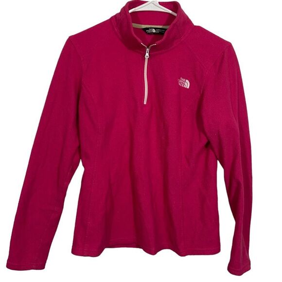 The North Face Pink Half Zip Fleece Pullover - Picture 1 of 3